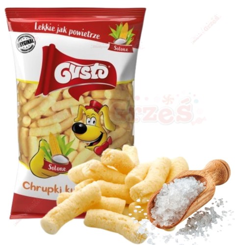 26x Chrupki kukurydziane naturalne LEKKO SOLONE 85g Pufuleti Gusto