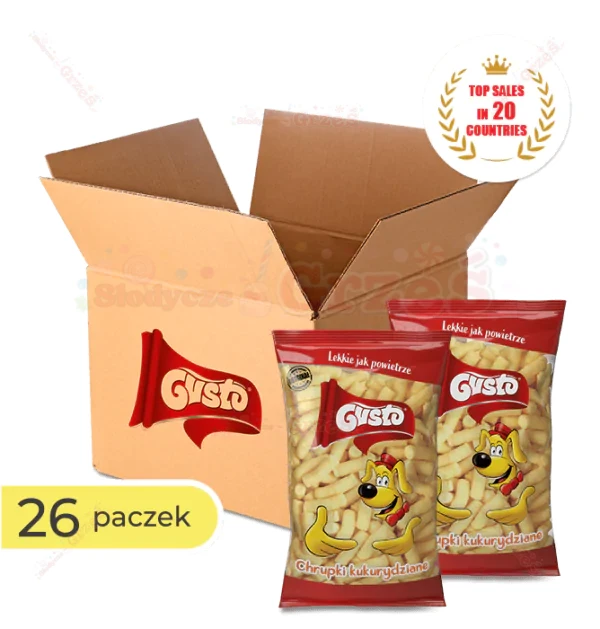 26x Chrupki kukurydziane naturalne LEKKO SOLONE 85g Pufuleti Gusto