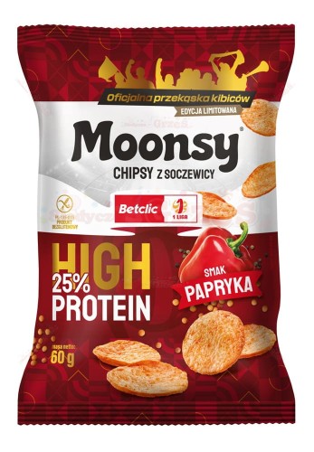 Moonsy PAPRYKA High Protein chipsy z soczewicy 60g BEZGLUTENOWE
