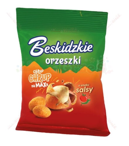 chrupiące ORZESZKI w skorupce SALSA 70g Beskidzkie Aksam
