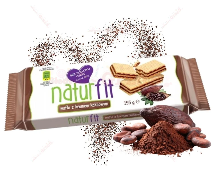Wafle Naturfit KAKAOWE bez dodatku cukru 155g Apetilki