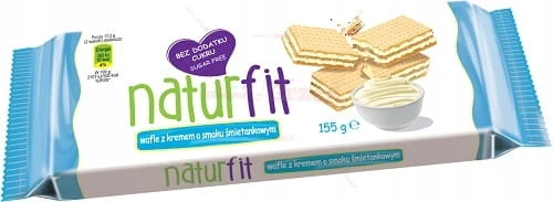 Wafle Naturfit ŚMIETANKOWE bez dodatku cukru 155g Apetilki