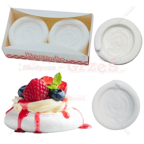 Korpusy - gniazdka bezowe 4szt - śr.10cm MONOPORCJE Pavlova Kruszynka