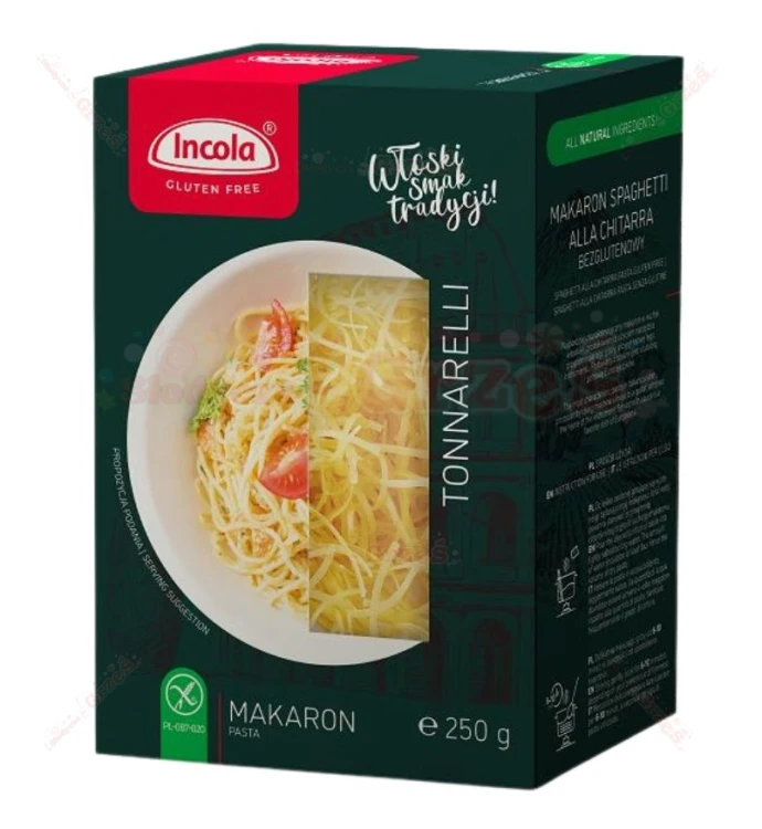 Makaron bezglutenowy TONARELLI NITKI rosołowe 250g Incola