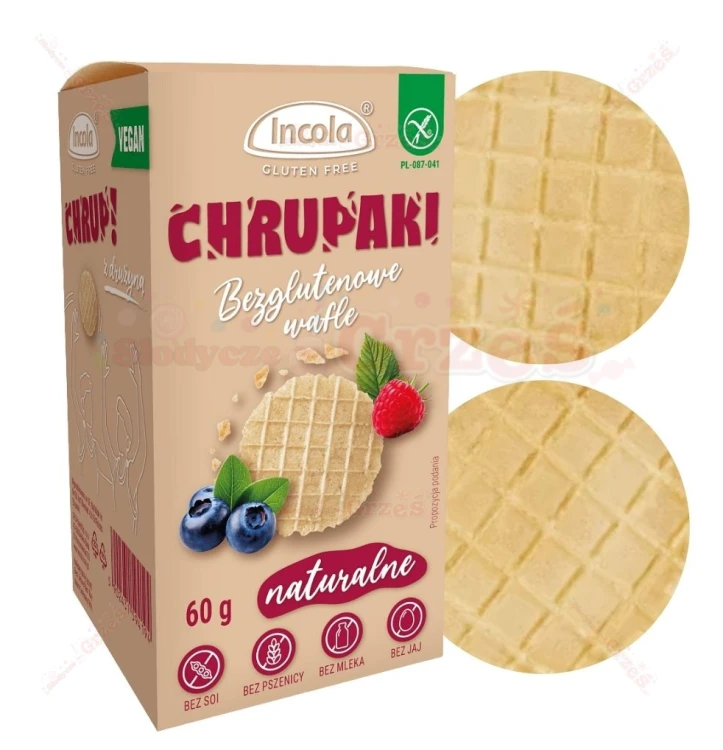 Chrupaki - bezglutenowe wafelki naturalne 60g Incola