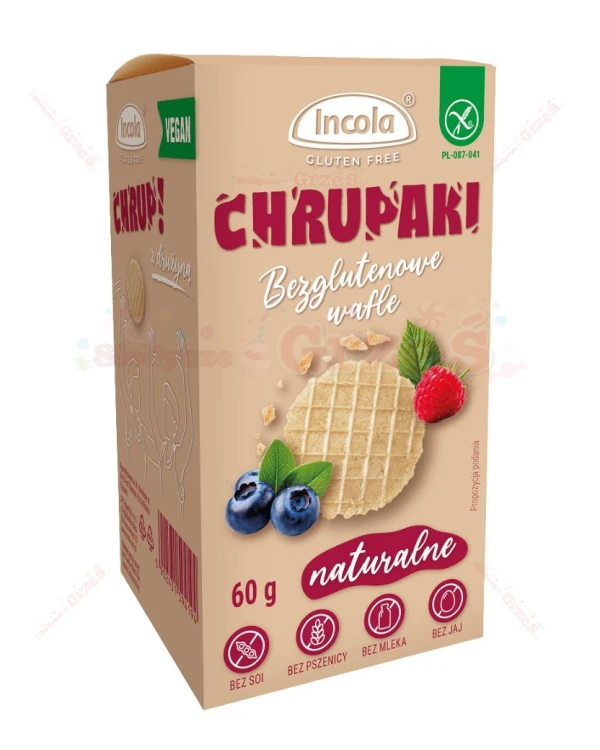 Chrupaki - bezglutenowe wafelki naturalne 60g Incola