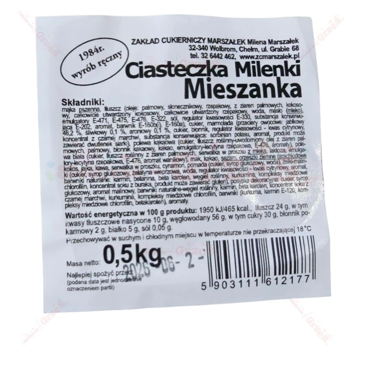 mieszanka kruchych ciastek - ręcznie robione MIX SMAKÓW 500g Marszałek