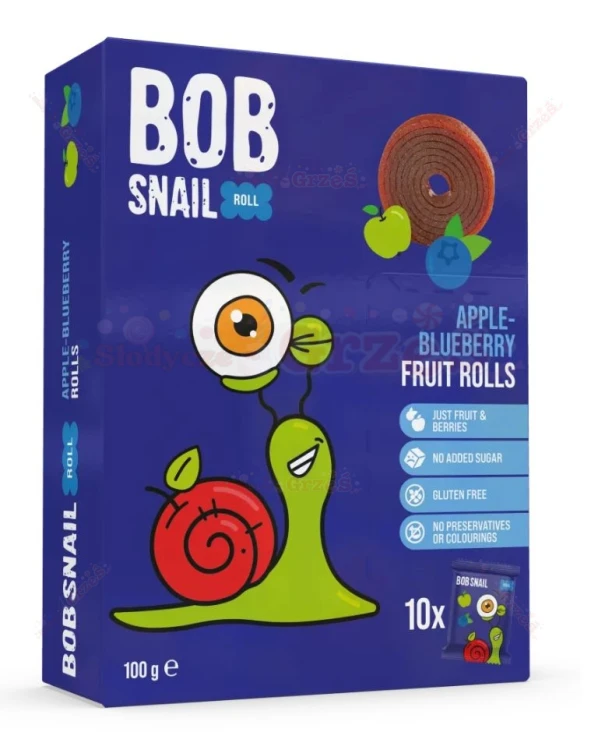 Przekąska owocowa  rolls JABŁKO-BORÓWKA (10*10g) 100g Bob Snail