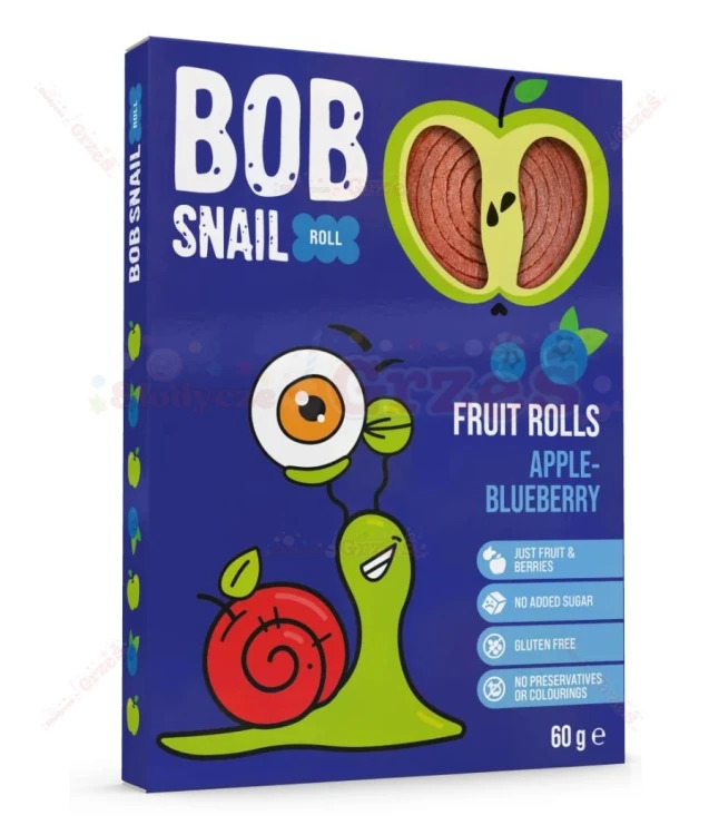Przekąska owocowa rolls JABŁKO-BORÓWKA bez cukru 60g Bob Snail