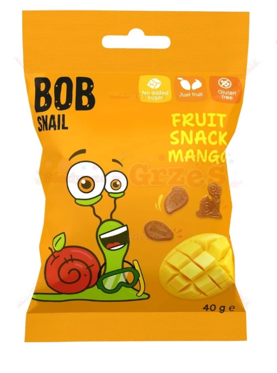 Żelki owocowe MANGO BEZ CUKRU Fruit snacks 40g Bob Snail