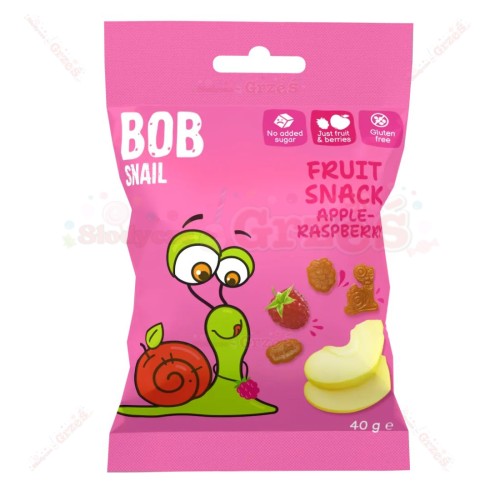 Żelki owocowe JABŁKO-MALINA BEZ CUKRU Fruit snacks 40g Bob Snail
