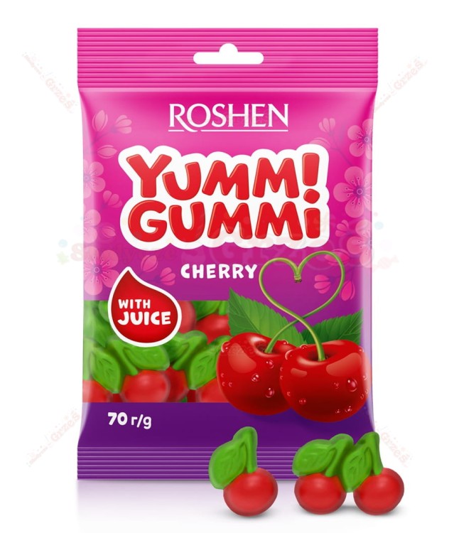 żelki Yummi Gummi Cherry - wiśnie  70g Roshen