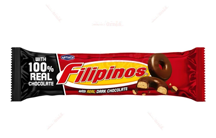 Filipinos - herbatniki Donuty w ciemnej czekoladzie 120g Artiach