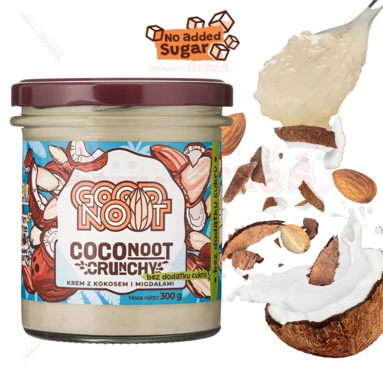 Chrupiący krem z kokosem i migdałami Coconut BEZ CUKRU KETO 300g Good Noot