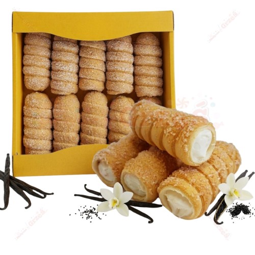 Kruche rurki z kremem waniliowym 350g Duet