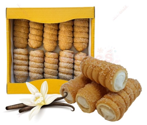 Kruche rurki z kremem waniliowym 350g Duet