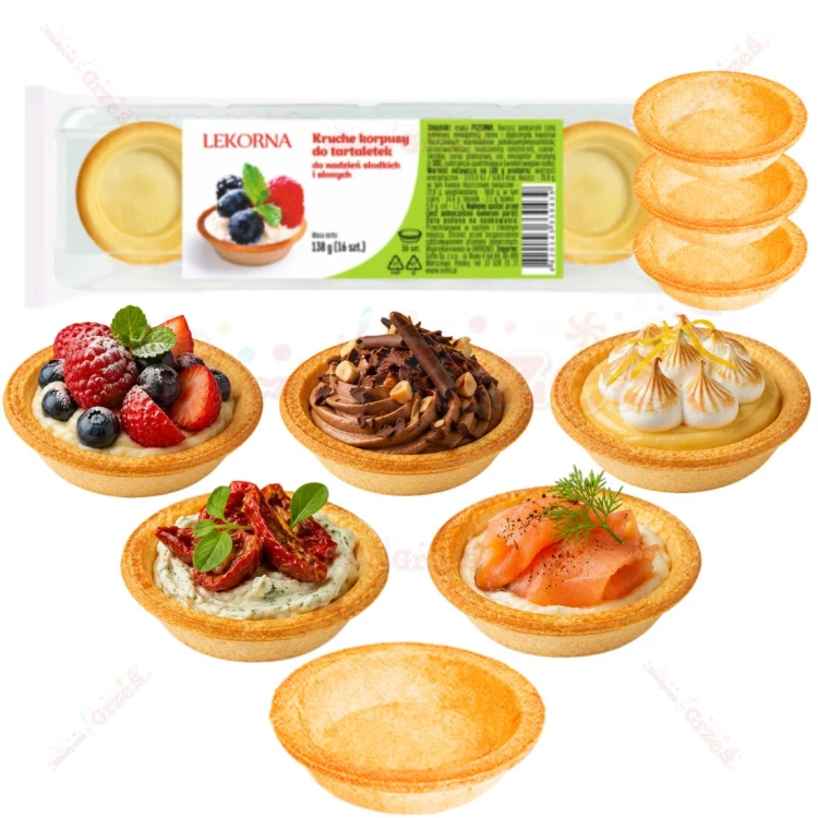MINI Korpusy do tartaletek - monoporcje 16szt/138g Lekorna