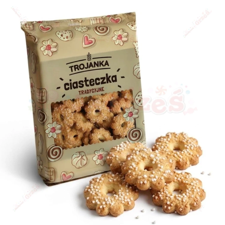 Stokrotka z cukrem - kruche ciasteczko posypane cukrem 400g Trojanka