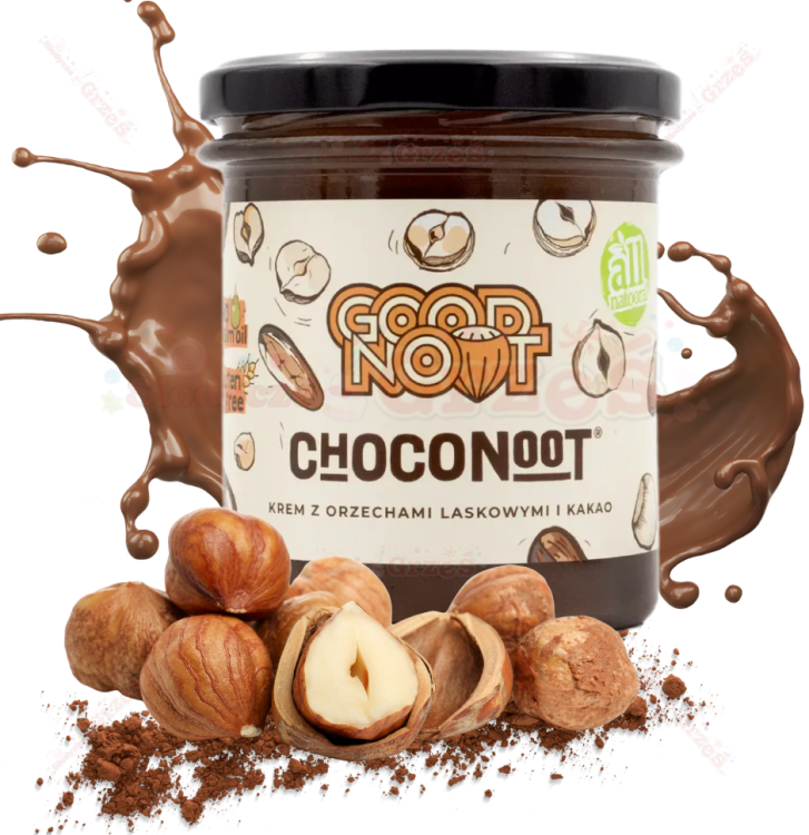 krem CHOCONOOT z orzechami laskowymi i kakao bez glutenu 350g Good Noot