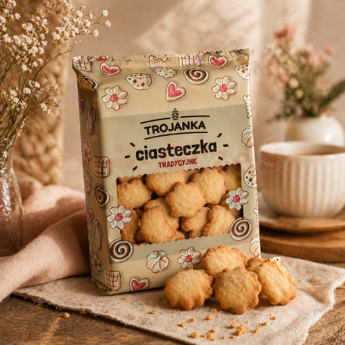 Mieszanka Piko - kruche herbatniki dekorowane cukrem 400g Trojanka