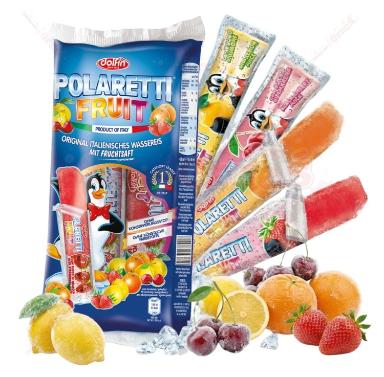 Pałeczki lodowe LODY wodne z SOKAMI owocowymi 10*40ml Polaretti