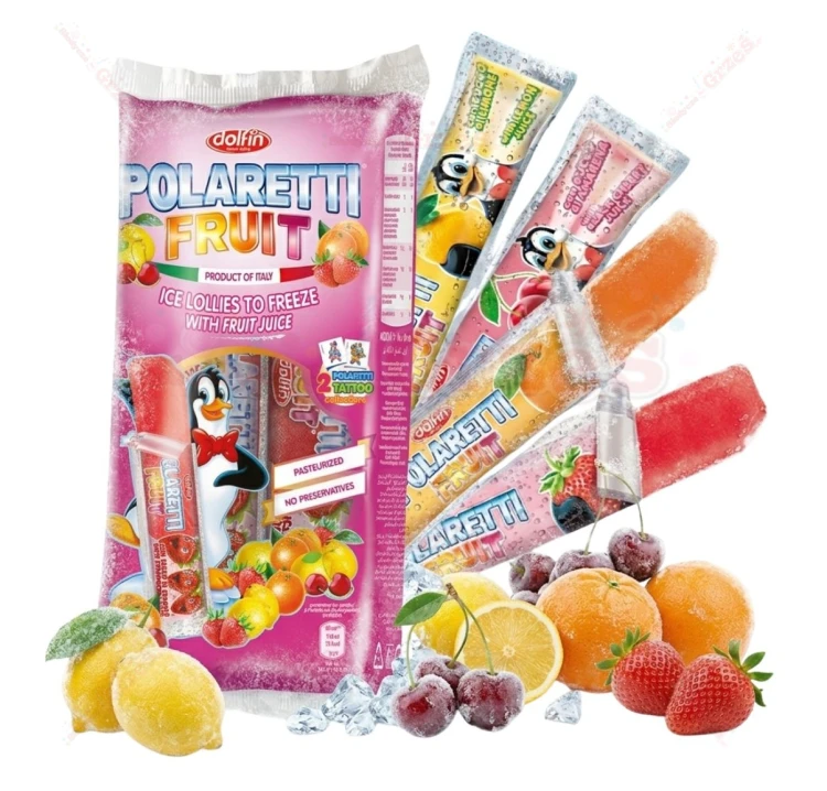 Pałeczki lodowe  LODY  wodne z SOKAMI owocowymi 10*40ml Polaretti