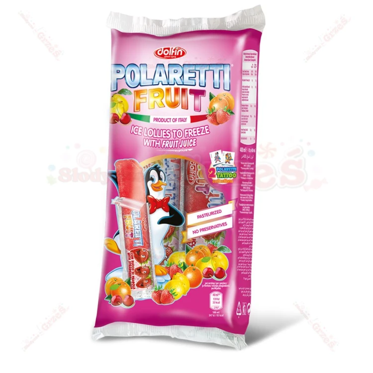Pałeczki lodowe  LODY  wodne z SOKAMI owocowymi 10*40ml Polaretti