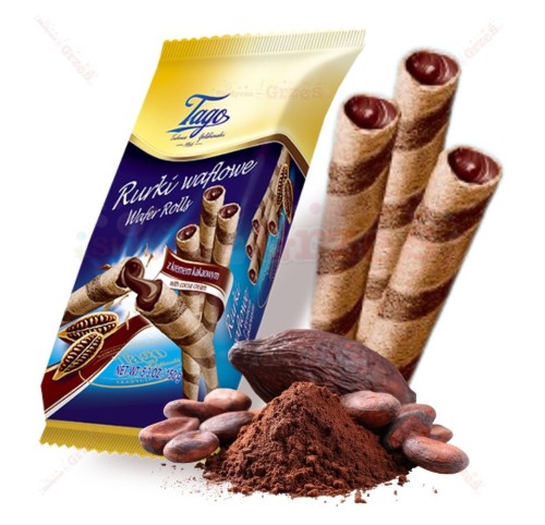 Rurki waflowe z kremem KAKAOWYM 150g Tago