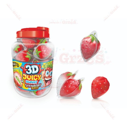 Żelki pianki truskawki z nadzieniem - Juicy gummy Strawberry 18g*60szt Johny Bee