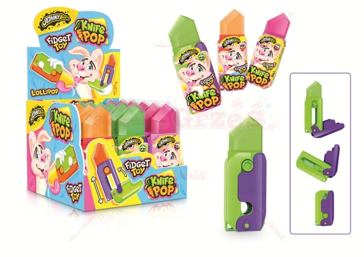 Lizak nożyk Knife Pop 10g*18szt Johny Bee