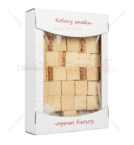 Wafle tęczowe - wafle przekładane kolorową galaretką 2kg Likmar