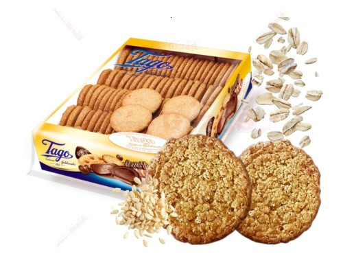 Ciastka owsiane z sezamem i błonnikiem 900g Tago