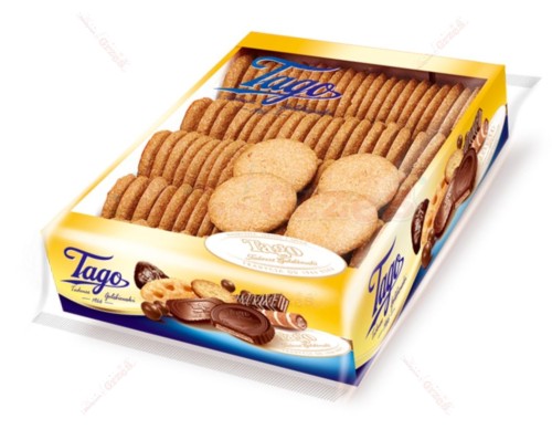 Ciastka owsiane z sezamem i błonnikiem 900g Tago