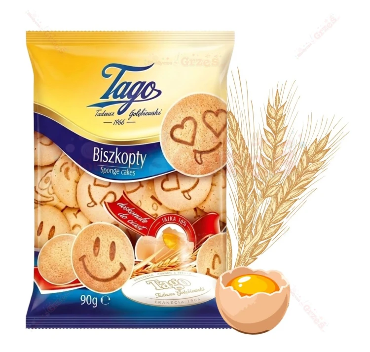 Biszkopty okrągłe BUŹKI 90g Tago | suche biszkopty
