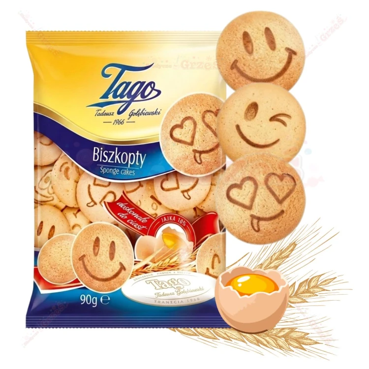 Biszkopty okrągłe BUŹKI 90g Tago | suche biszkopty
