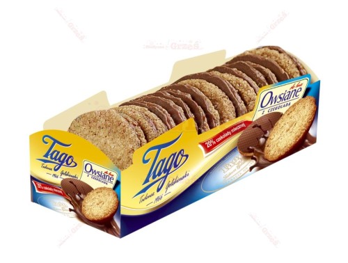Ciastka owsiane DE LUX z czekoladą 210g Tago