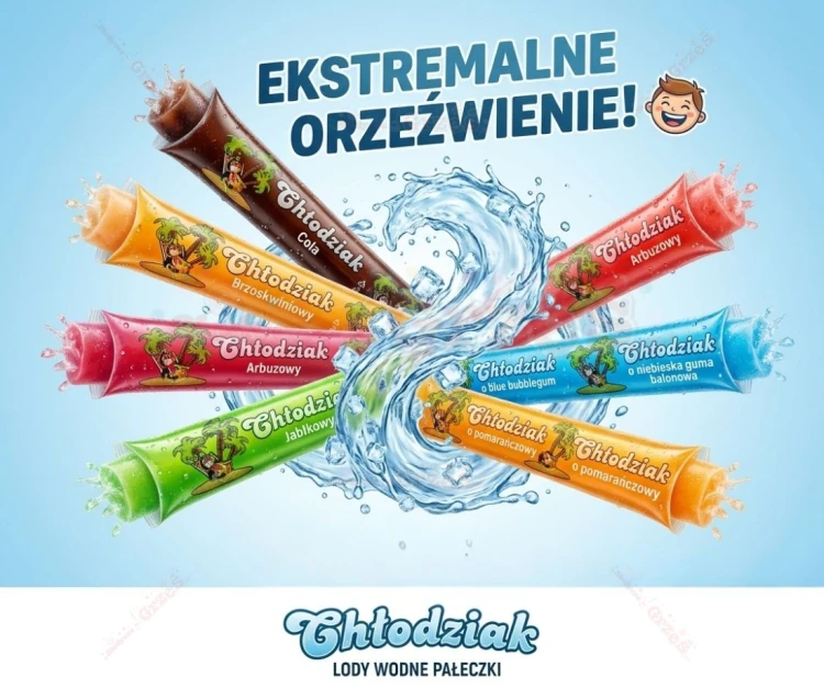 Lody wodne - Chłodziaki - pałeczki lodowe, lizaki do zamrożenia 100szt*50ml