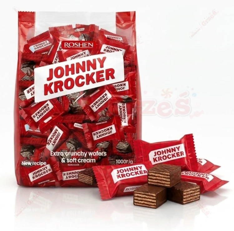 Johny Krocker choco - wafelki KAKAOWE 1kg Roshen