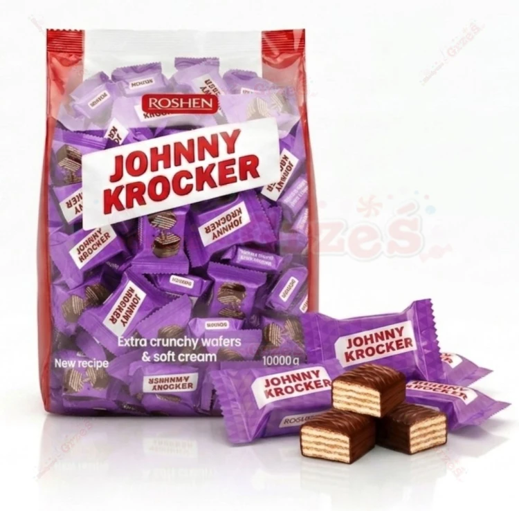 Johny Krocker milk - wafelki MLECZNE 1kg Roshen