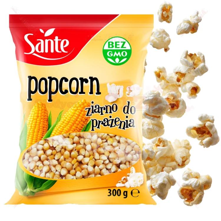 Popcorn ZIARNO kukurydza do prażenia 300g Sante