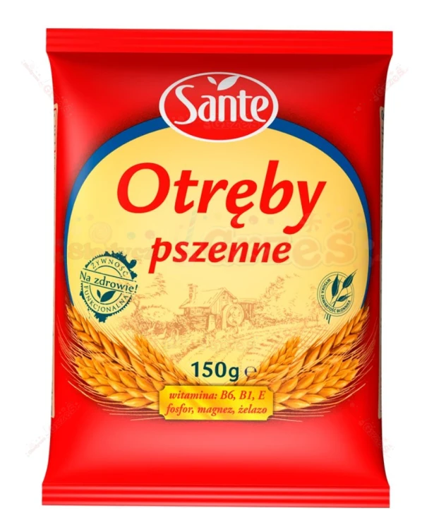 Otręby PSZENNE stabilizowane BŁONNIK 150g Sante