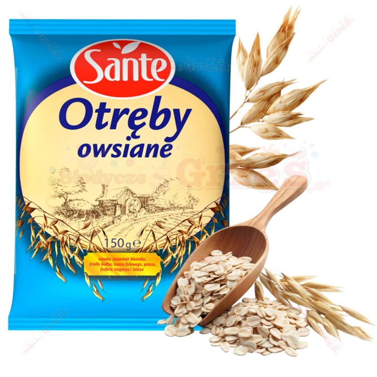 Otręby OWSIANE stabilizowane BŁONNIK 150g Sante