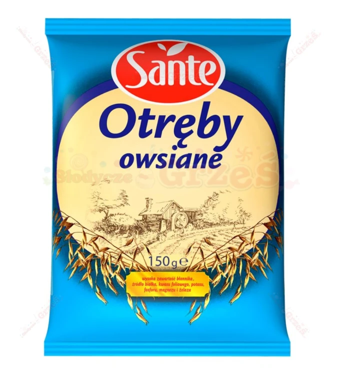 Otręby OWSIANE stabilizowane BŁONNIK 150g Sante