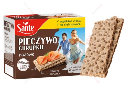 Pieczywo chrupkie RAZOWE  bez cukru 150g Sante