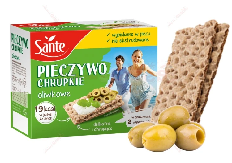 Pieczywo chrupkie z OLIWKAMI  bez cukru 150g Sante