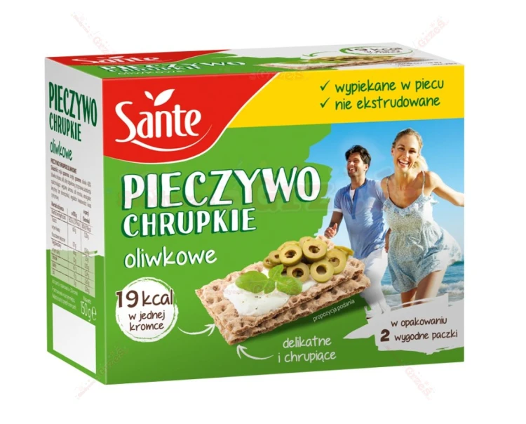 Pieczywo chrupkie z OLIWKAMI  bez cukru 150g Sante