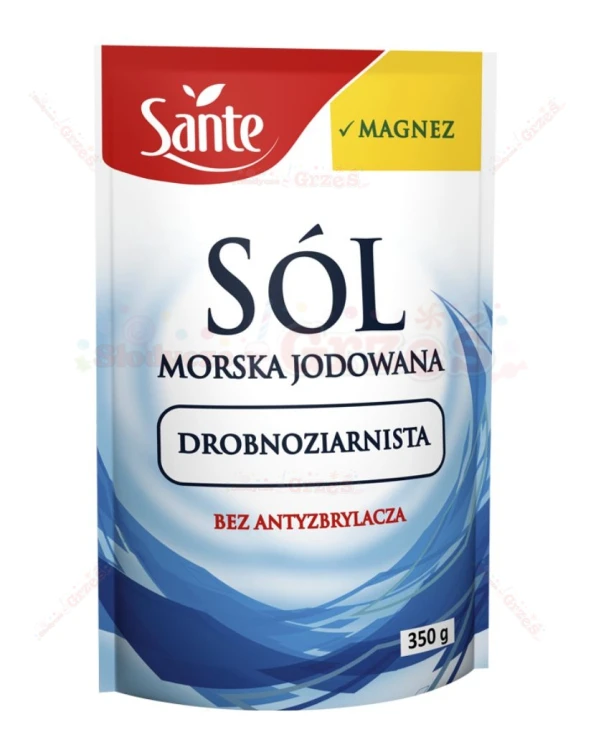SÓL MORSKA jodowana z MAGNEZEM 350g Sante