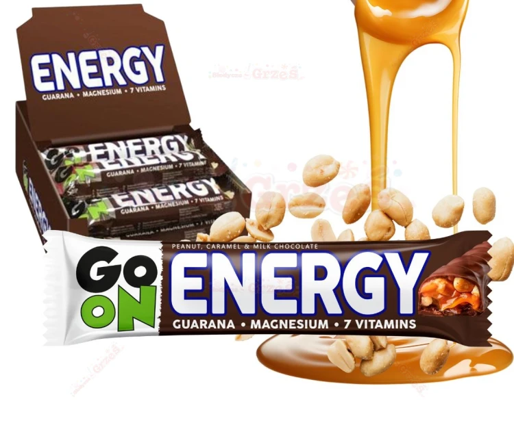 24x Baton Go On ENERGY z ORZESZKAMI i KARMELEM 45g Sante