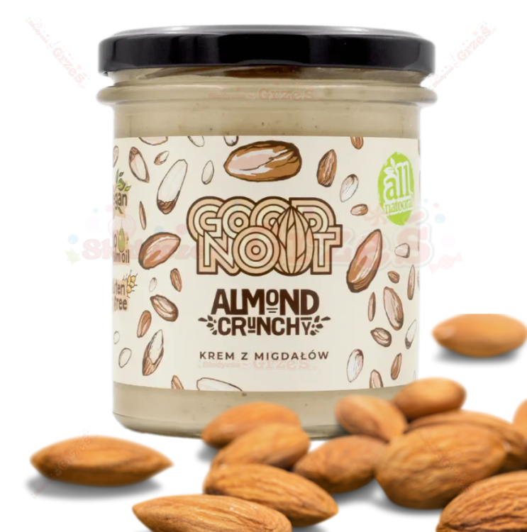 krem z migdałów ALMOND CRUNCHY z chrupiącymi kawałkami migdałów 300g Good Noot
