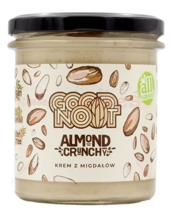 krem z migdałów ALMOND CRUNCHY z chrupiącymi kawałkami migdałów 300g Good Noot